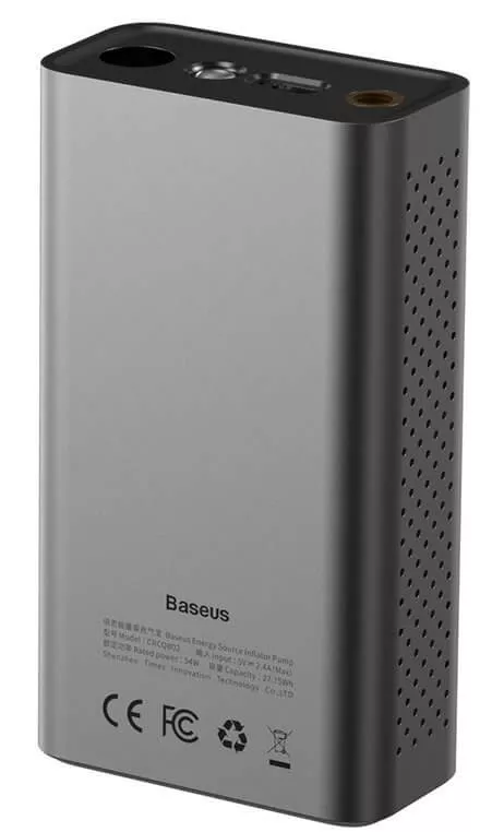 Портативний компресор Baseus Energy Source Inflator Pump Grey (CRCQB02-0A) - фото 4