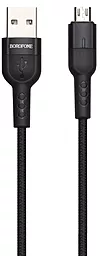 Кабель USB Borofone BU17 Starlight micro USB Cable Black