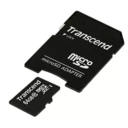 Карта памяти Transcend microSDXC 64GB Premium 300X Class 10 UHS-I + SD-адаптер (TS64GUSDXC10)