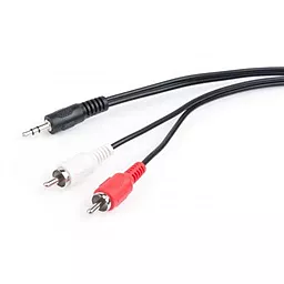 Аудио кабель Vinga Aux mini Jack 3.5 mm - 2хRCA M/M Cable 1.5 м black (3.5STM2RCAM01-1.5) - миниатюра 4