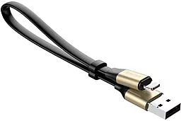 Кабель USB Baseus Portable 0.23m 3-in-1 USB to Lightning/micro USB cable gold (CALMBJ-0V) - миниатюра 2