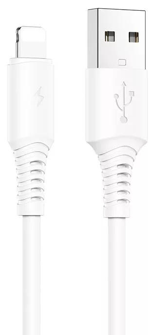Кабель Borofone BX47 USB-A - Lightning 12w 2.4a 1м cable White - фото 1