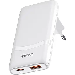 Сетевое зарядное устройство Gelius VoltX GP-HC067 65w GaN/PPS PD USB-C/USB-A ports charegr white - фото Сетевое зарядное устройство Gelius VoltX GP-HC067 65w GaN/PPS PD USB-C/USB-A ports charegr white