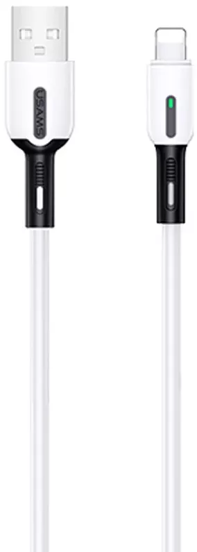 Кабель Usams U51 Silicone USB-A - Lightning 10w 1м cable White - фото 1