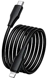 Кабель Hoco X124 Bien silicone USB-C - Lightning 27w 3a 1м PD cable Black - фото Кабель Hoco X124 Bien silicone USB-C - Lightning 27w 3a 1м PD cable Black