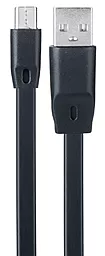 Кабель USB Optima Flat Speed micro USB Cable Black (C-014)