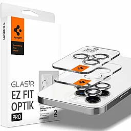 Защитное стекло Spigen на камеру для Apple iPhone 14 Pro / 14 Pro Max - EZ Fit Optik Pro (2шт) Silver (AGL05599)