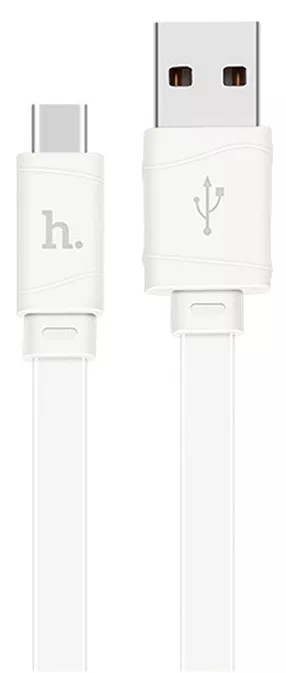 Кабель Hoco X5 Bamboo USB-A - Type-C 12w 2.4a 1м cable White - фото 1