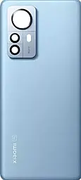 Задняя крышка корпуса Xiaomi 12 со стеклом камеры Original Blue - фото Задняя крышка корпуса Xiaomi 12 со стеклом камеры Original Blue