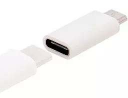 Адаптер-перехідник Lapara M-F micro USB -> USB Type-C White (LA-MaleMicroUSB-TypeC-Female white) - мініатюра 2
