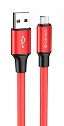 Кабель Borofone BX82 Bountiful USB-A - micro USB 12w 2.4a 1м cable Red - фото Кабель Borofone BX82 Bountiful USB-A - micro USB 12w 2.4a 1м cable Red