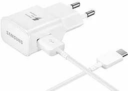 Сетевое зарядное устройство с быстрой зарядкой Samsung 2A + Type-C Cable (Fast Charging) White (EP-TA200) - фото Сетевое зарядное устройство с быстрой зарядкой Samsung 2A + Type-C Cable (Fast Charging) White (EP-TA200)