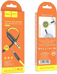 Аудио кабель Hoco AUX mini Jack 3.5mm M/M Cable 2 м yellow - миниатюра 6