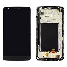Дисплей LG G3 Stylus (D690, D693n) с тачскрином и рамкой, Black