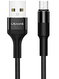 Кабель Usams US-SJ224 U5 USB-A - micro USB 12w 2.4a 1.2м cable Black - фото Кабель Usams US-SJ224 U5 USB-A - micro USB 12w 2.4a 1.2м cable Black