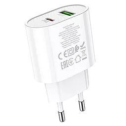 Мережевий зарядний пристрій Hoco C95A Lineal PD20W+QC3.0 White - мініатюра 4