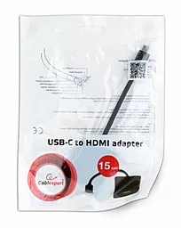 Видео переходник (адаптер) Cablexpert USB Type-C - HDMI 4K@30Гц Black (A-CM-HDMIF-01) - миниатюра 2