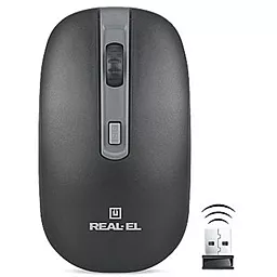 Компьютерная мышка REAL-EL RM-303 (EL123200021) black-grey - фото Компьютерная мышка REAL-EL RM-303 (EL123200021) black-grey