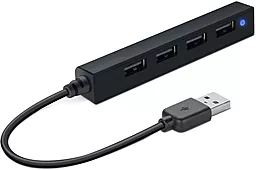 Концентратор (USB хаб) Speedlink SNAPPY SLIM USB Hub, 4-Port, USB 2.0, Passive, Black (SL-140000-BK)