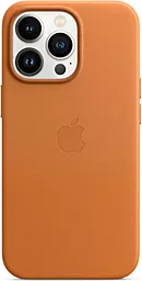 Чехол Apple Leather Case with MagSafe for iPhone 13 Pro Golden Brown