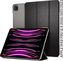 Чехол для планшета BeCover Tri Fold Hard для Apple iPad Pro 12.9 2020/2021/2022 Black (709668) - фото Чехол для планшета BeCover Tri Fold Hard для Apple iPad Pro 12.9 2020/2021/2022 Black (709668)