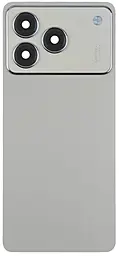 Задняя крышка корпуса ZTE Blade A76 4G со стеклом камеры, Original Silver - фото Задняя крышка корпуса ZTE Blade A76 4G со стеклом камеры, Original Silver