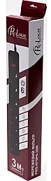 Мережевий фільтр (подовжувач) PrologiX 6 розеток 3м з вимикачем чорний (PRS-075P6-30B) - мініатюра 2