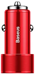 Автомобільний зарядний пристрій Baseus Small Crew 3.4A Red (CAXLD-C09)