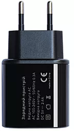 Сетевое зарядное устройство Grand-X 2.4a home charger black (CH-55B) - миниатюра 2
