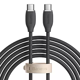 Кабель Baseus Jelly Liquid Silica Gel USB Type-C - Type-C 100w 5a 2м PD cable Black (CAGD030101) - фото Кабель Baseus Jelly Liquid Silica Gel USB Type-C - Type-C 100w 5a 2м PD cable Black (CAGD030101)