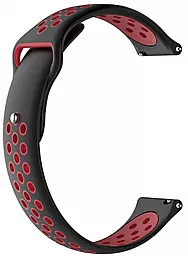Сменный ремешок для фитнес трекера Amazfit Bip Smartwatch 20мм двуцветный Black/Red (AMZBPSILNIKE-BRD) - миниатюра 3