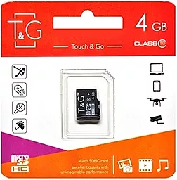 Карта памяти T&G MicroSDHC 4GB UHS-I Class 10 (TG-4GBSDCL10-00)