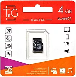 Карта памяти T&G MicroSDHC 4GB UHS-I Class 10 (TG-4GBSDCL10-00) - фото Карта памяти T&G MicroSDHC 4GB UHS-I Class 10 (TG-4GBSDCL10-00)