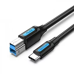 Кабель (шлейф) Vention USB Type-C - USB Type-B M/M 0.25м чёрный (CQVBC)