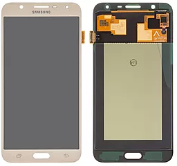 Дисплей Samsung Galaxy J7 Neo J701 з тачскріном, (OLED), Gold