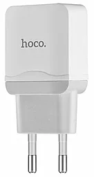 Мережевий зарядний пристрій Hoco C33A 2.4a 2xUSB-A ports charger white