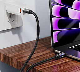 Кабель Hoco U136 USB Type-C - Type-C 60w 3a 1.2м PD cable Black - мініатюра 4 Кабель Hoco U136 USB Type-C - Type-C 60w 3a 1.2м PD cable Black - мініатюра 4