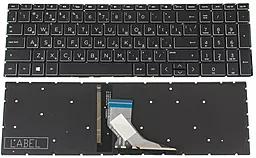 Клавиатура для ноутбука HP 250 G7, 255 G7 series с подсветкой клавиш без рамки Original Black
