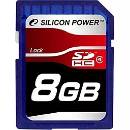 Карта пам'яті Silicon Power SDHC 8GB Class 4 (SP008GBSDH004V10) - фото Карта пам'яті Silicon Power SDHC 8GB Class 4 (SP008GBSDH004V10)