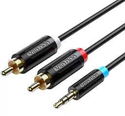 Аудіо кабель Vention AUX mini Jack 3.5 мм - 2xRCA M/M 3м cable black (BCLBI)