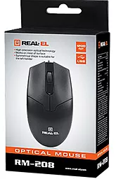 Комп'ютерна мишка REAL-EL RM-208 USB Black - мініатюра 2