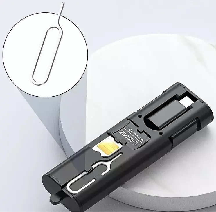 Универсальный кабель Jellico B23 6-in-1 USB-A/Type-C to Type-C/Lightning/micro USB 66w 5a 0.3м PD сable + Storage Case Black - фото 6