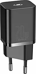 Мережевий зарядний пристрій з підтримкою швидкої зарядки Baseus Super Silicone PD Charger 20W 3.1A Black (CCSUP-B01)
