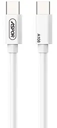 Кабель Aspor A108L USB Type-C - Type-C 100w 5a 2m PD cable White - фото Кабель Aspor A108L USB Type-C - Type-C 100w 5a 2m PD cable White