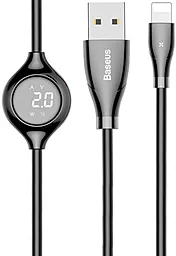 Кабель Baseus Big Eye Digital Display USB-A - Lightning 10w 1.2м cable Black (CALEYE-01) - фото Кабель Baseus Big Eye Digital Display USB-A - Lightning 10w 1.2м cable Black (CALEYE-01)