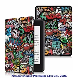 Чехол для планшета BeCover Smart Case для Amazon Kindle Paperwhite 11th Gen. 2021 Graffiti (707214) - фото Чехол для планшета BeCover Smart Case для Amazon Kindle Paperwhite 11th Gen. 2021 Graffiti (707214)
