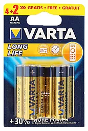 Батарейки Varta AA (LR6) Longlife 6шт