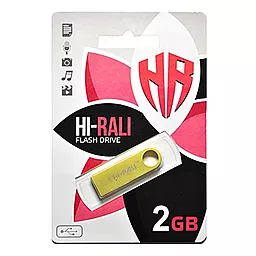 Флешка Hi-Rali Shuttle Series 2GB USB 2.0 (HI-2GBSHGD) Gold