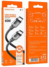 Кабель Borofone BX101 Creator USB Type-C - Type-C 60w 3a 1м PD cable Black - миниатюра 5 Кабель Borofone BX101 Creator USB Type-C - Type-C 60w 3a 1м PD cable Black - миниатюра 5