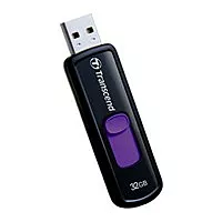 Флешка Transcend JetFlash 500 32Gb (TS32GJF500) Black/purple - фото Флешка Transcend JetFlash 500 32Gb (TS32GJF500) Black/purple